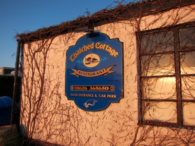 The Thatched Cottage Restaurant - Newton Abbot - Sign